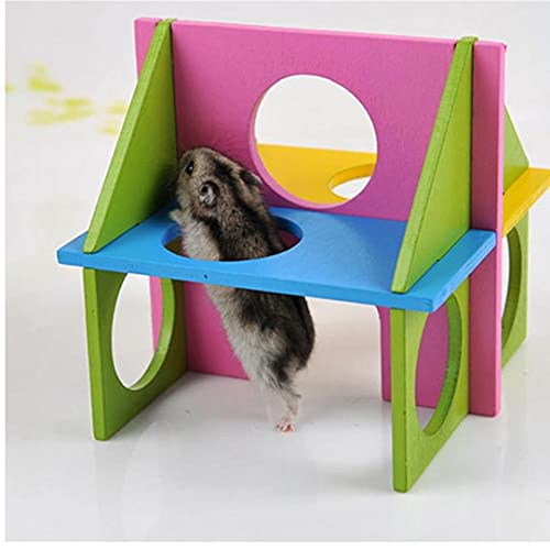1 Set DIY Hamster Cage Creatieve Kleurrijke Houten Hamster Fitness Game Speelgoed voor Thuis - Image 8