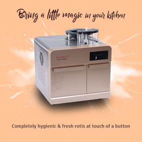Image of Wonderchef Roti Magic, Fully Automatic Electric Roti Maker Machine for Homemade Hot Fresh Rotis, Dough Kneading, Rolling and Baking, Easy to Use, 12+ rotis in 15 mins, 2-Yr Warranty
