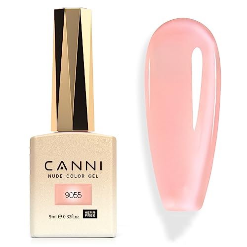CANNI Vernis à Ongles Gel Semi Permanent Transparent French Pink Gel Nail Polish Soak Off Naturelle Rose Blanc Laiteux Nail Art Vernis