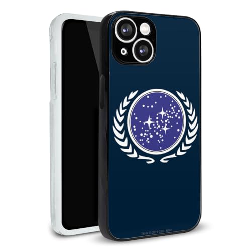 Star Trek United Federation of Planets Logo Protective Slim Fit Plastic Bumper Case Fits Apple iPhone 15