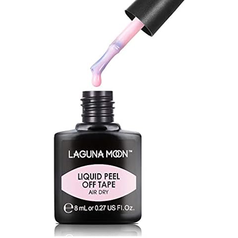 Lagunamoon Liquid Latex Peel Off Tape Skin Protector for Nail Art Cuticle Guard Polish Barrier, Pink Cover