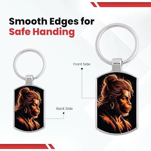 Image of Stylish Metal Keychains with Permanent Glossy Print - Inspirational Quotes & Spiritual Designs - Perfect Key chains for loved ones, Personal Use, Gifts & Return Gifts