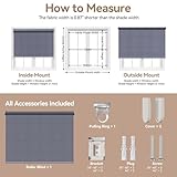 FansaFurn 100% Blackout Roller Window Shades, Free-Stop Pull Down Shades for Windows with Thermal Insulated Waterproof Fabric, Roller Blinds for Indoor Windows, Office, Home, 40"x72", Deep Grey - Image 8