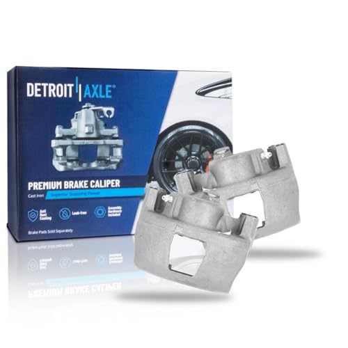 Image of Detroit Axle - Front Brake Calipers for 1995-2005 Chevrolet Cavalier Pontiac Sunfire, 1996 1997 1998 1999 2000 2001 2002 2003 2004 Driver and Passenger Side Disc Brake Calipers Replacement