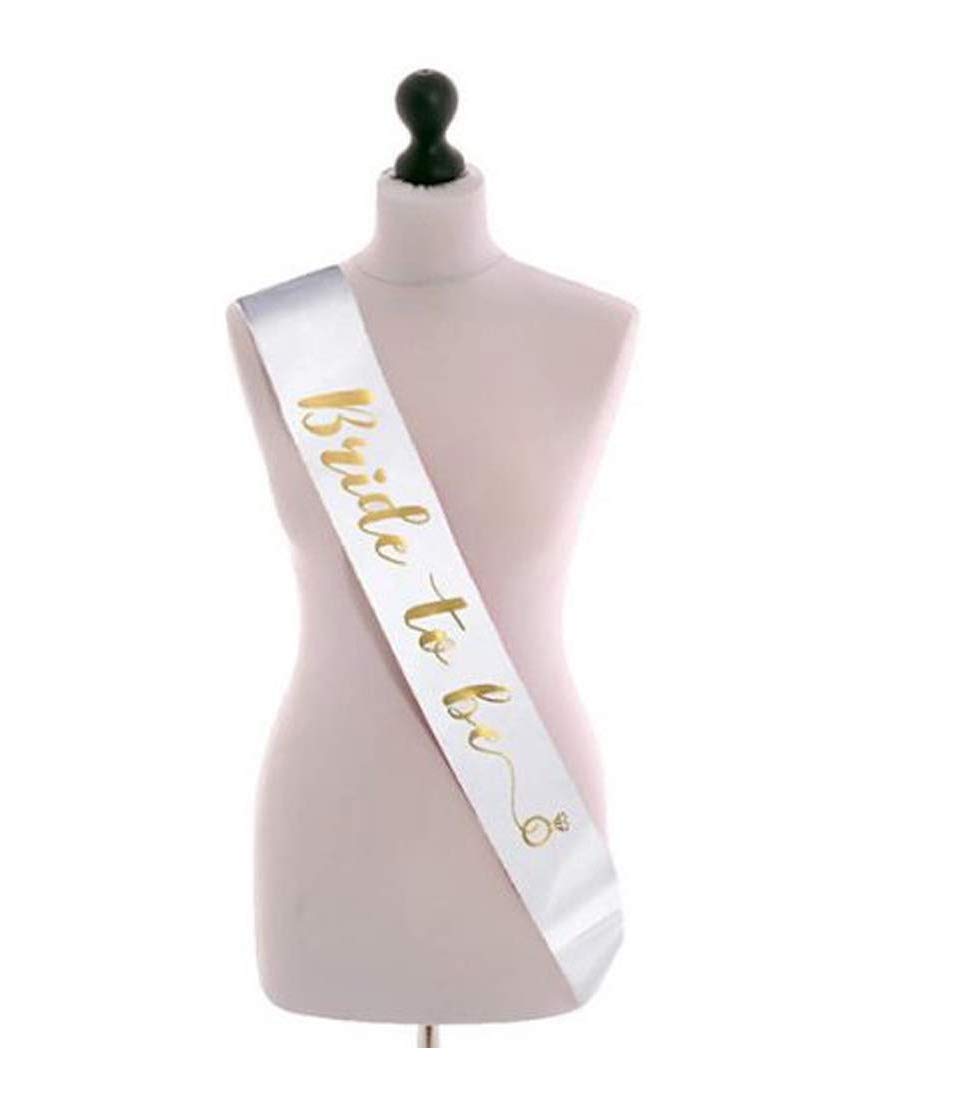 SOI Bride to Be Sash | Bride to Be Decoration Set | White Bride to Be Sash for Bridal Shower Decorations | Bachelorette Decorations for Bride to Be Props | Spinster Party
