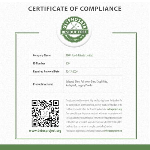 Two Brothers Organic Farms - Khapli Wheat Flour (1kg) | Low-Gluten Wheat Flour | High Dietary Fiber for Easy Digestion | Stoneground Emmer | Khapli Atta | Glyphosate Free