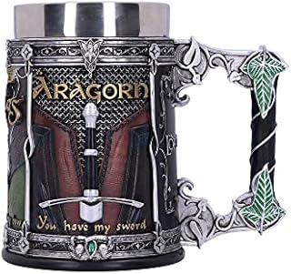 Nemesis Now Officially Licensed Lord of The Rings The Fellowship Tankard, Multi Coloured, 15.5cm