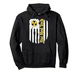 Radiologie Nuc Med Tech US-Flagge mit nuklearer Strahlenbelastung Pullover Hoodie