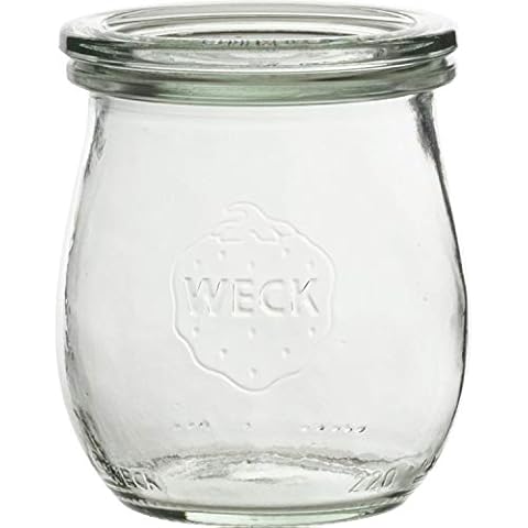 Weck Preserving jars with glass lids, capacity: 220 ml, tulip shape, pack of 12 Cover