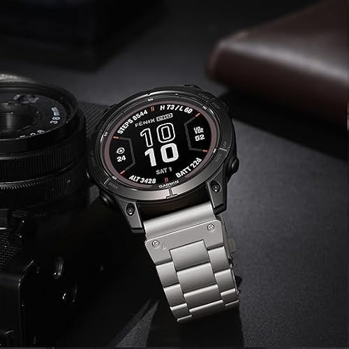 SMYAOSI pasek do zegarka Garmin Fenix 7 Solar, zapasowe metalowe bransoletki ze stali nierdzewnej do Fenix 6 Pro/Forerunner 935/Forerunner 955/945/Fenix 5, akcesoria do smartwatcha, Jeden rozmiar