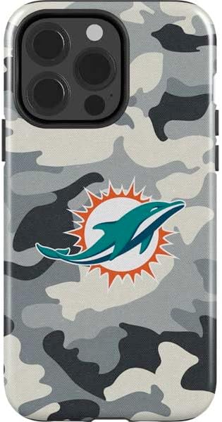 Skinit Impact Phone Case Compatible with iPhone 15 Pro - Officially Licensed NFL Miami Dolphins Large Logo Design