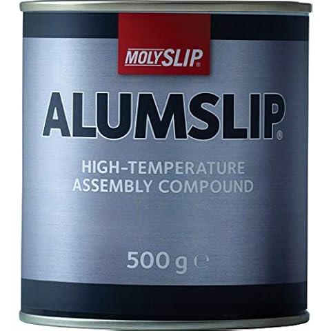 MOLYSLIP - ALUMSLIP | High Temperature Anti-Seize Grease | Copper Free | Withstands Extreme Temperature (up to 650°C) | Protects Against Galling, Seizure Rust and Corrosion | 500g Cover