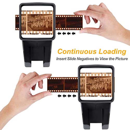 35mm slide viewer film negative and slide viewer with 3x magnification and led lighted illuminated viewing usb powered