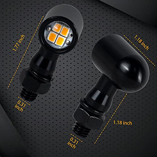 Image of Led Turn Signal Lights Universal Mini Size Blinkers Front Motorcycle Indicator Compatible with Harley Honda Kawasaki Suzuki Triumph Yamaha