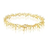 JORCEDI Queen King Alloy Thorn Headband Crown For Wedding Birthday Prom Costume Cosplay Headpiece (Gold)