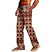 SHOPESSA Mens Valentines Day Pajama Pants Fashion Funny PJ Bottoms Elastic Drawstring Comfy Soft Lounge Pants with Pockets Brown