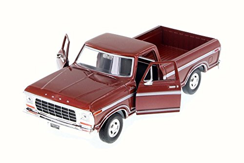 Motormax American Classics 1979 Ford F150 Pickup Truck 1/24 Scale Diecast Model Car Brown