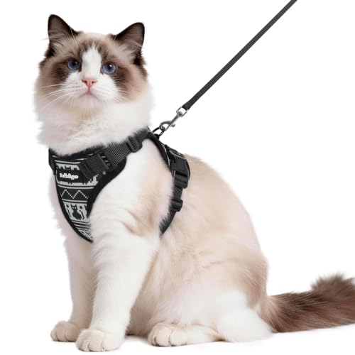 Image of rabbitgoo Cat Harness and Leash Set, Escape Proof Vest, Pixel Tabby