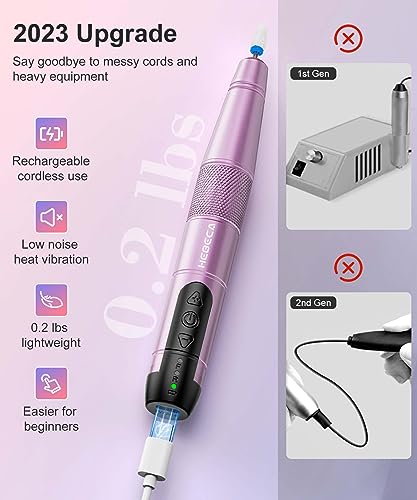 HEBECA Electric Nail Drill Professional, Electric Nail Files for Acrylic and Gel Nails 20000rpm - Image 4