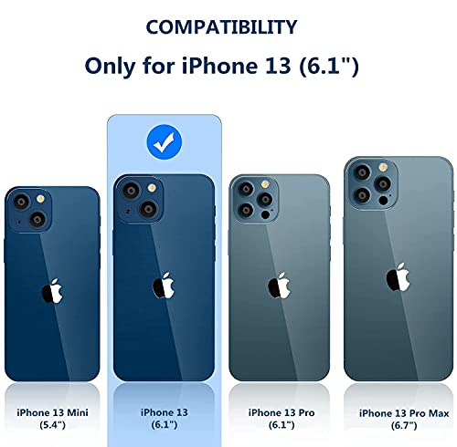 iCoverCase for iPhone 13 Wallet Case, RFID Blocking Genuine Leather Magnetic Case with Wrist Strap and Card Slots Kickstand Feature Flip Cover for iPhone 13 6.1 Inch (Orange)