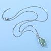 Jovivi Green Aventurine Crystal Necklace Women,Wire Wrapped Natural Jade Gemstone Reiki Healing Stone Pendant Necklace Jewellery Gifts, 1 Count, 6 g #2