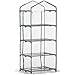 Outsunny Invernadero de Jardín con 4 Estantes Metálicos y Puerta Enrollable Vivero Casero de Terraza Exterior para Cultivo Plantas Flores Macetas 70x50x160 cm Transparente