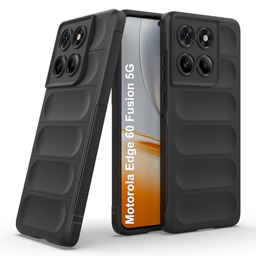 Image of amazon basics Back Case Cover for Motorola Edge 60 Fusion 5G | Compatible for Motorola Edge 60 Fusion 5G Back Cover | Liquid Silicon Magic Case with Camera Protection | Black