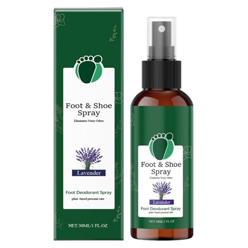 Espray para zapatos, desodorante natural de fácil secado para calzado, zapatos de olor, eliminador de olores para hombres, adultos, gimnasio, viajes, uso doméstico y deportivo, 1 x 1 x 4