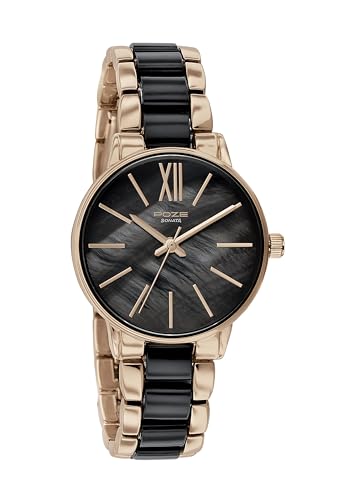 Sonata black rose gold-tone watch – image 3