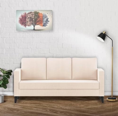Image of The MM Furniture store Premium Fabric Sofa - Champagne (3 Seater)