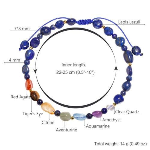 Image of 7 Chakra Crystals and Stones Anklet Irregular Tumbled Gems Beaded Ankle Bracelets for Women Spiritual Energy Meditation Yoga Healing Jewelry Mom's Gifts