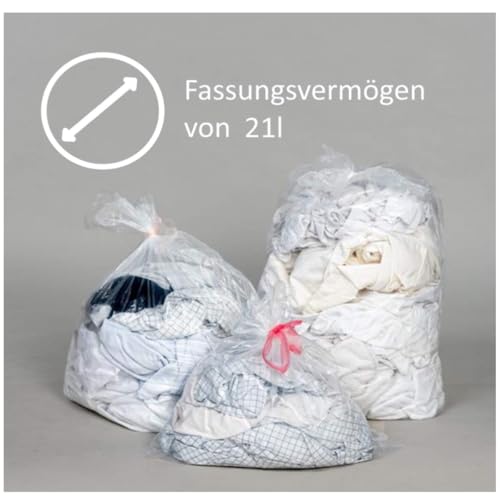 10 wasserlösliche Wäschesäcke Wäschebeutel. 40 x 50 cm. 21 Liter. Tragkraft 4kg. Wasserlöslich ab 30°C. Für Infektions- und Schmutzwäsche und für den Einsatz zu Hause