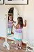 Teamson Design Corp Fantasy Fields - Alphabet Hand Crafted Kids Wooden Standing Mirror