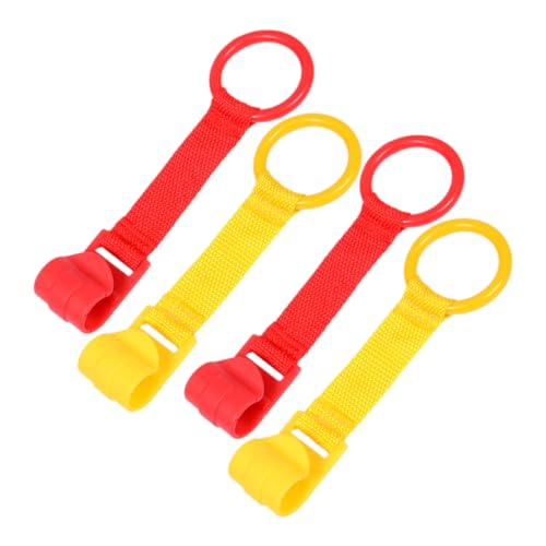 Toyvian 4 Piezas Anillo De Tiro Manual para Parque Infantil Pequeños Traqueteo Cuna Bebés Asiento Elevador Bebé Andador Caminantes Papelera Pila Arneses Cinturón De Andador Plástico