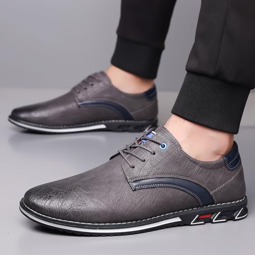 Image of Men's Premium Stylish Oxford Shoes Casual Lace Up Walking Business Driving Dress Shoes