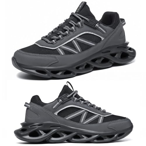 GSLMOLN Men's Walking Running Shoes Lightweight Non-Slip Fashion Casual Sneakers Athletic Breathable Mesh Tennis Sneakers Jogging Cross Training
