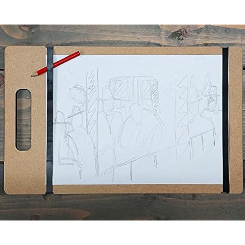 The Natural Workshop Artist Technical Drawing Painting wooden board with rubber bands for hold downs (A3) Cover