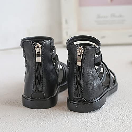 Girls Kids Rubber Sole Ankle Gl𝐚diator Sandals Breathable Cool Slip On Soft Summer Shoes Baby Toddler Light Comfy Shoes2