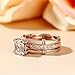 Jeulia Diamond Band Rings for Women cz Sterling Silver Interchangeable Ring Sets Wedding Engagement Anniversary Promise Ring Bridal Sets