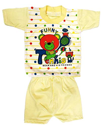 Image of Baby Boy Dress Clothing Set Soft Hosiery Cotton T-Shirt and Shorts Set Pack of 8 (4 T-Shirt + 4 Shorts) Multi Colored | Size 0 Months Up to 2 Years