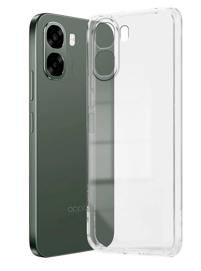 Image of REALCASE Silicone Back Cover Case, Scratch Resistant Protective Crystal Clear Transparent Shock Proof Back Cover Case for Oppo K14x 5G / Oppo A6x / A6s 5G