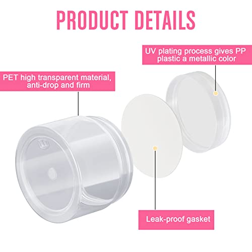 Image of Patelai 4 Pcs Plastic Jars Wide Mouth with Lids,4 Ounce,Clear