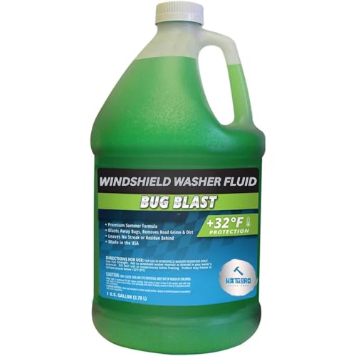 Hathoro Bug Blast Windshield Washer Fluid - Premium Summer Formula +32F Protection | Removes Bugs and Road Grime Ready to Use - 1 Gallon