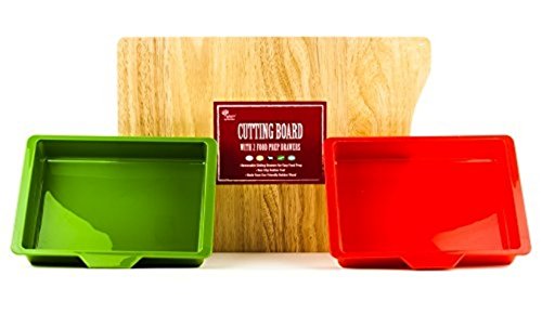 High End Kitchen Cutting Board or Chopping Board w/2 Colour Coding Pull Out Drawers By Imperial Home