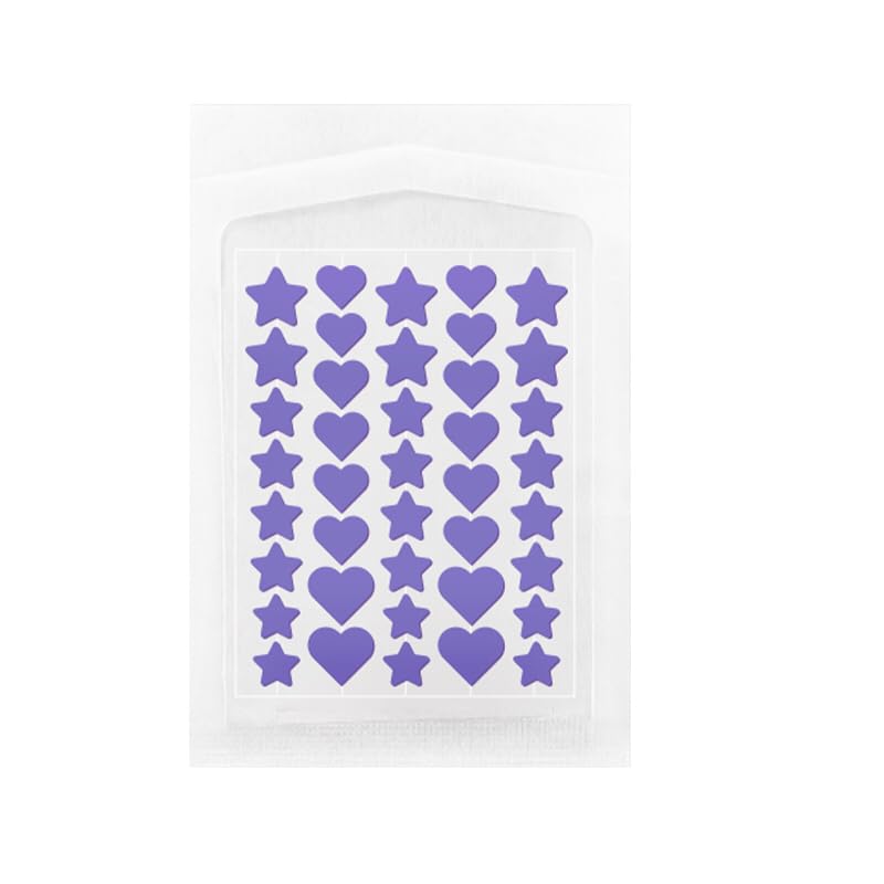 Acne Pimple Patches, 40 Count, with Hydrocolloid, Salicylic Acid, Tea Tree Oil (Purple)
