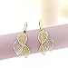 forme di Lucchetta - 14K White & Yellow Gold Leaf Earrings Dangle Drop - Stylish & Elegant Womens Jewelry from Italy