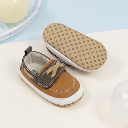 Image of Infant Baby Boys Girls Canvas Sneaker Toddler Slip On Anti Skid Newborn First Walkers Candy Shoes for 0-18 Months