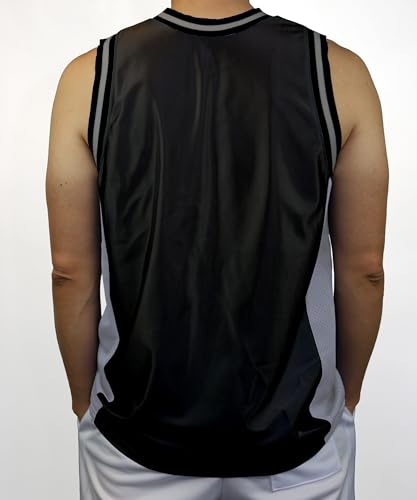 Men's 3-Stripes Basketball Gym Workout Athletic Tank Tops Shirts Mesh Jersey Uniform Made in USA3