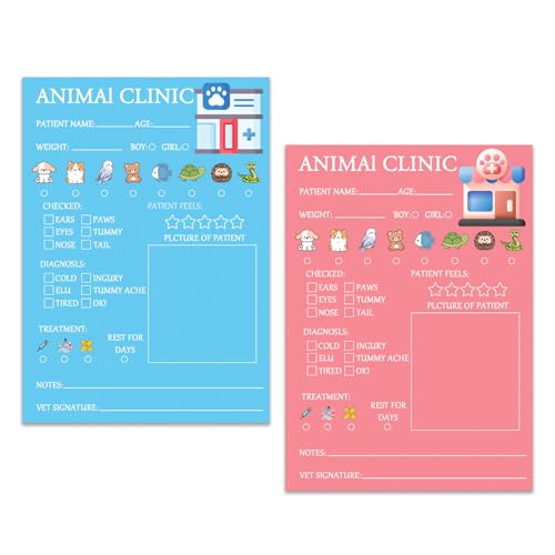 Bloc de notas de juego veterinario infantil, un regalo ideal para cumpleaños