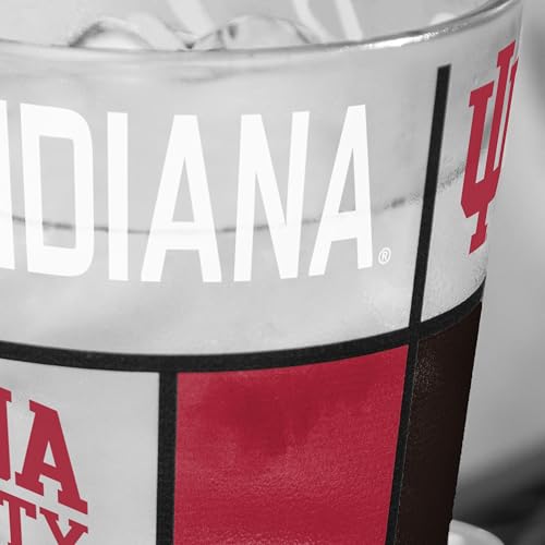 Image of Logo Brands NCAA oz Stained Glass Pint Glass - 3D Embossed Logo & Bold Team Colors - Durable Sports Fan Beer Glass for Home, Bar & Tailgates